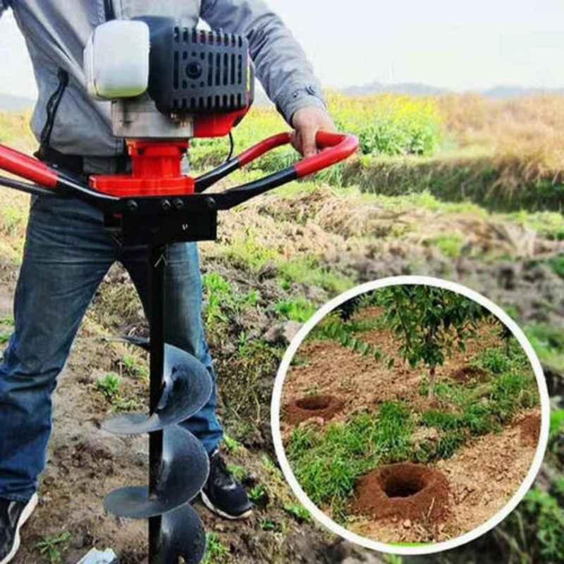 Greenleaf 1.25kW 52CC Engine Drill Hole Earth Auger with 6 inch Drill