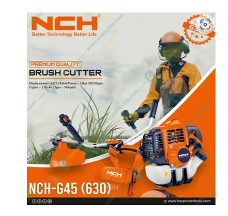 NCH G45, 63cc 1.7kW 2-Stroke Sidepack Petrol Brush Cutter, Ideal for Agriculture, Gardening & Landscaping