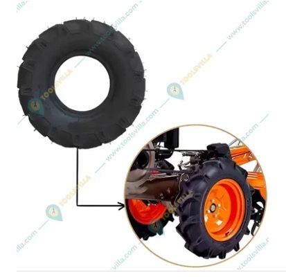 Heavy Duty 2 Pieces 3.50 x 6 Size Tyre for 5 to 9 HP Power Tiller