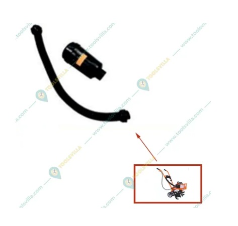 Air Filter With Pipe For 2 Stroke 63 , 68 CC Mini Tiller