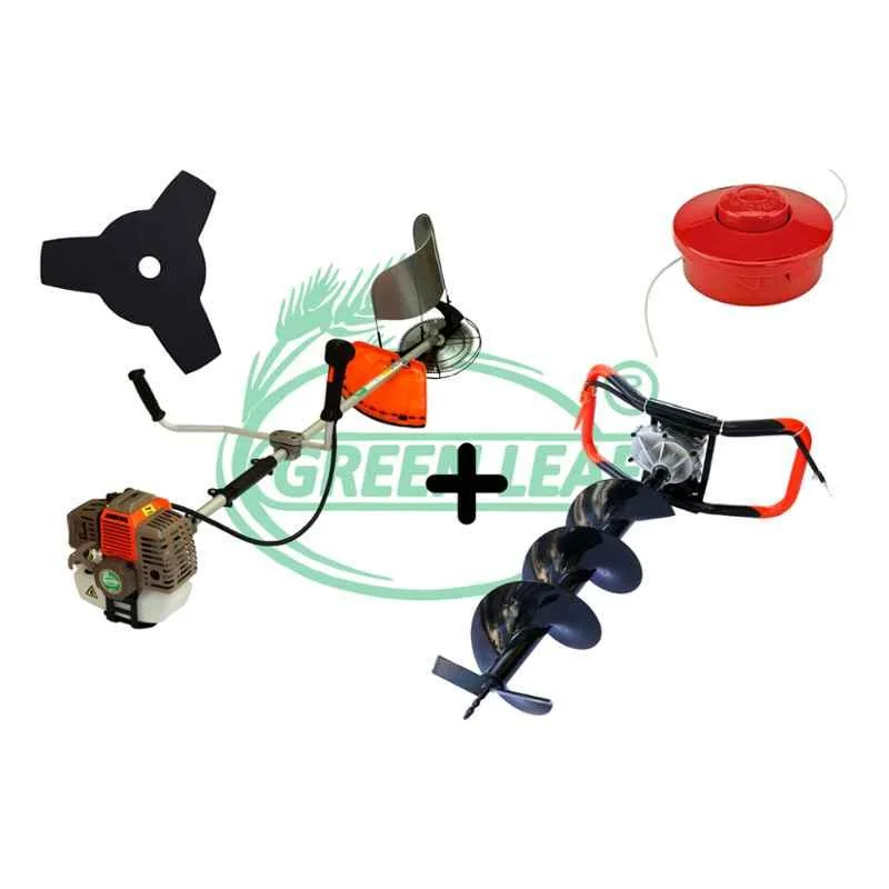 Greenleaf 68cc 2 in 1 Earth Auger & Brush Cutter with 6 inch Drill Bit