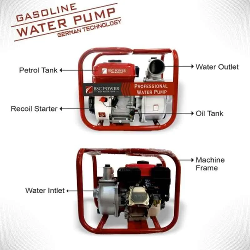 BSC POWER WP-30, 7.5 HP 4-stroke 212-cc 3 inch Petrol Water Pump