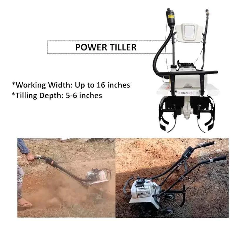 Greenleaf 3HP 2 Stroke 63cc Engine Mini Power Tiller, PW-3HP