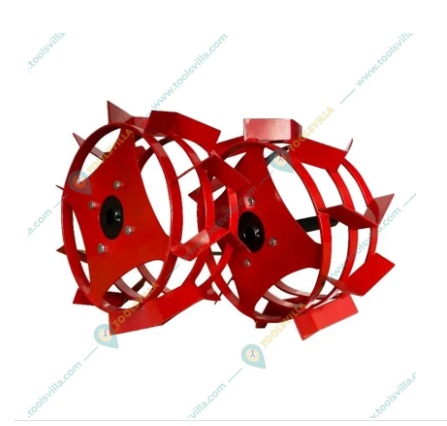 Heavy Duty 16 Inch Cage Wheel with Holder For 5 to 9 HP Petrol Power Tiller