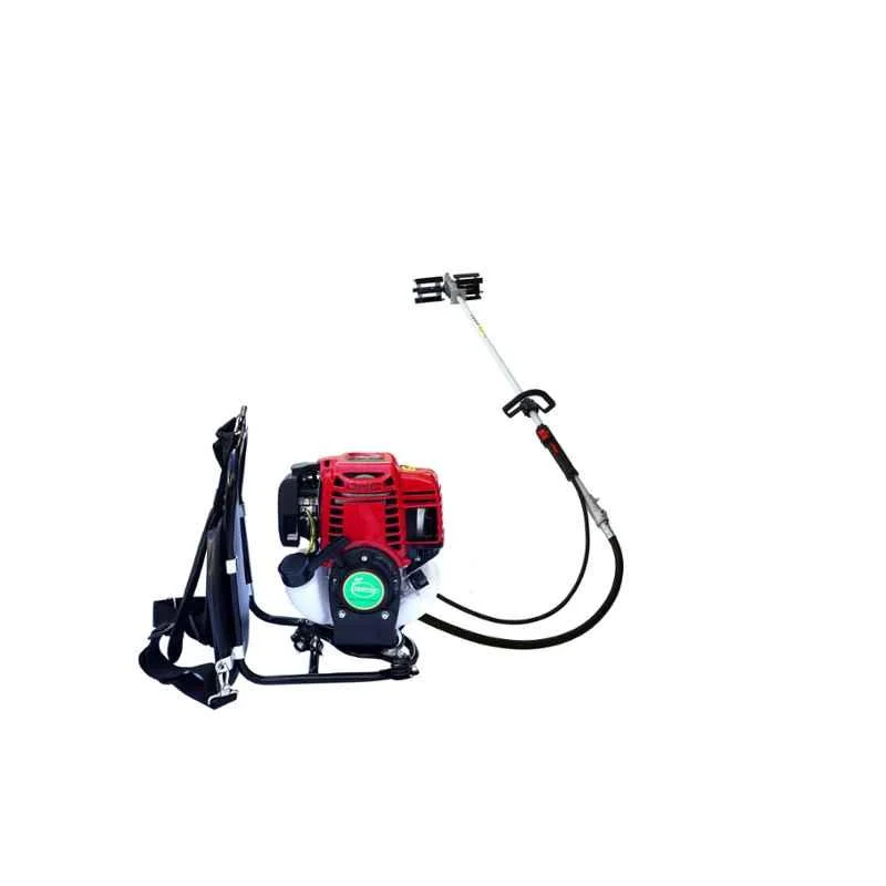 Greenleaf 2HP 35cc 4 Stroke Petrol Engine Backpack Brush Cutter with Weeder/Tiller Chainsaw Paddy Guard and Blade Attachments,