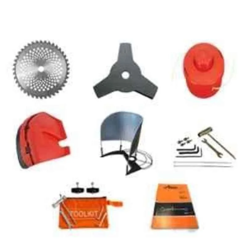 Greenleaf 2HP 35cc 4 Stroke Petrol Engine Backpack Brush Cutter with Weeder/Tiller Chainsaw Paddy Guard and Blade Attachments,