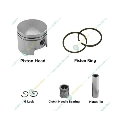 Piston & Ring Set for 2 Stroke 52 cc Engine Mini Tiller(Quantity-2 Set)