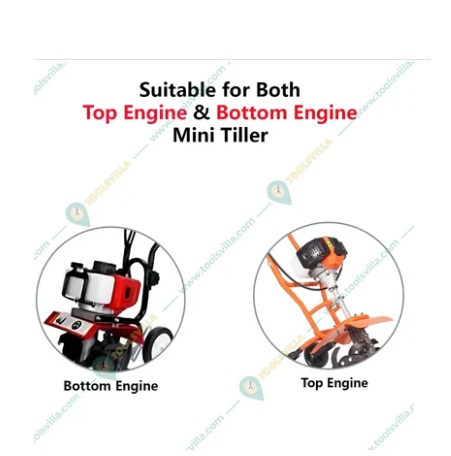 Piston & Ring Set for 2 Stroke 52 cc Engine Mini Tiller(Quantity-2 Set)