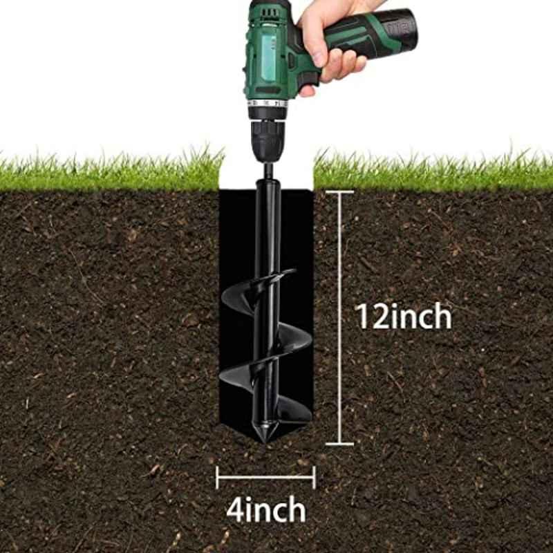 Greenleaf 12 inch Black Earth Auger Spiral Drill Bit