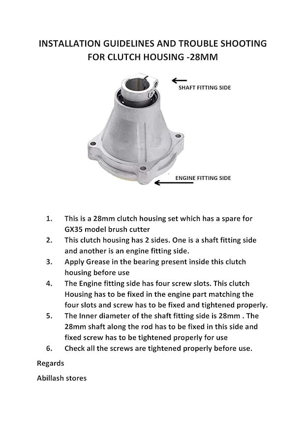 Clutch HOUSING for Brush Cutter with Drum and 9 Spline (Clutch HOUSING, 28MM)