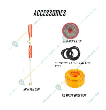 Portable Power Sprayer with 4 Stroke 35 cc Petrol Engine With 50 Meter Hose Pipe and Hose Reel Stand