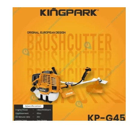 KINGPARK KP-G45, 2 Stroke 63 CC Sidepack Petrol Brush Cutter, Grass Cutting Machine With Accessories