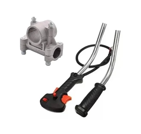 Left and Right Handle with Throttle Cable & 26 mm Rod Connector , Handle Bracket Clamp for Sidepack Brush Cutter