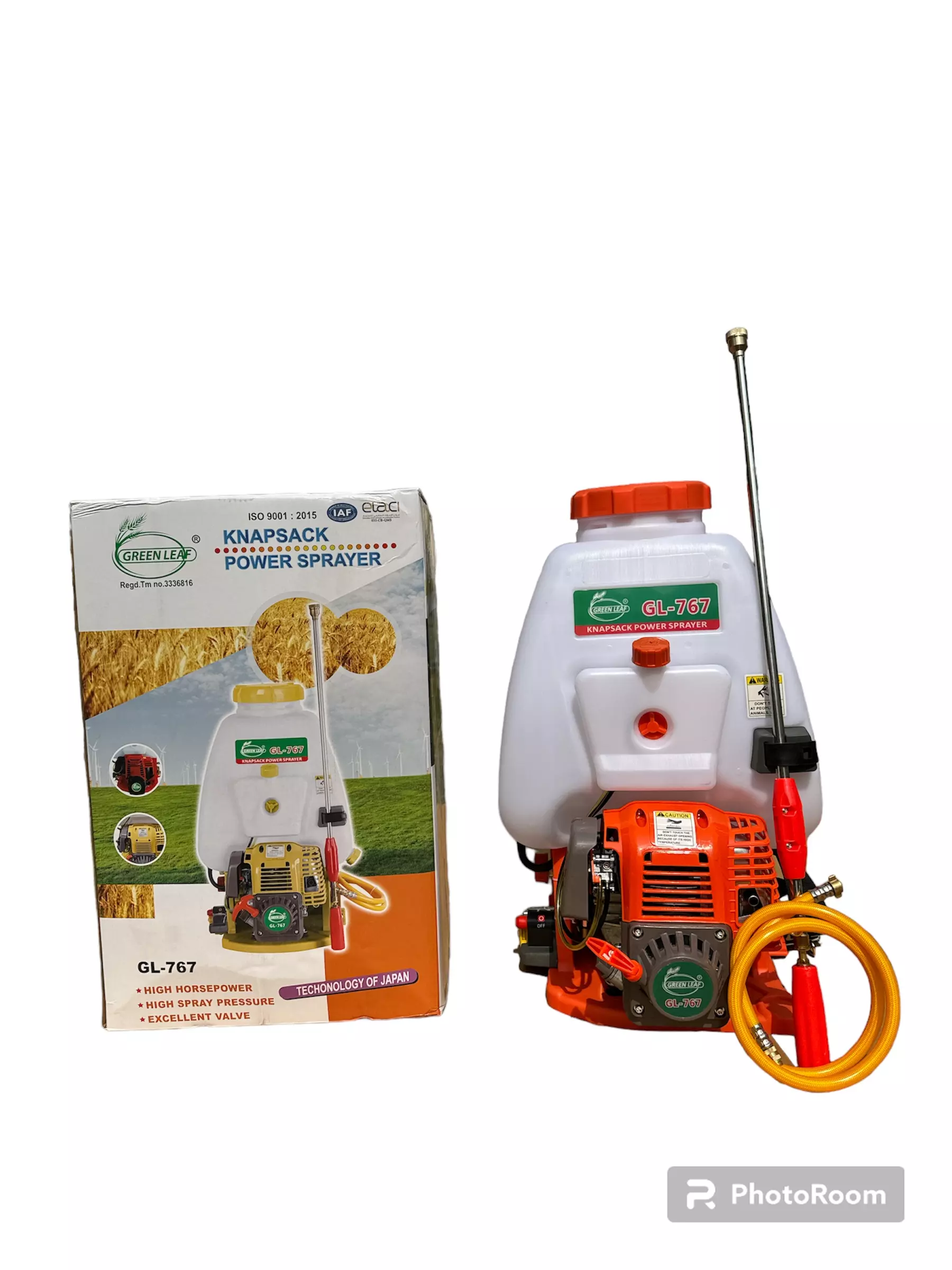 Greenleaf GL909, 4 Stroke 1 HP 25 L Knapsack Power Sprayer for Agriculture and Garden use