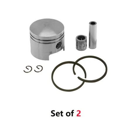 Piston & Ring Set for 2 Stroke 52 cc Engine Mini Tiller(Quantity-2 Set)